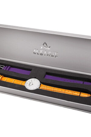 August Steiner-Montre à quartz pour femme avec cadran blanc