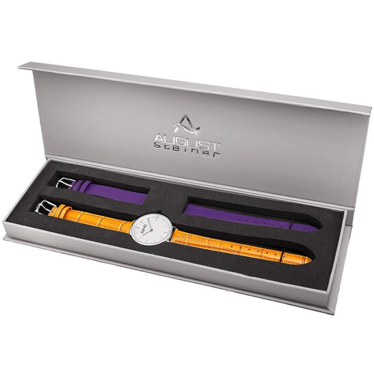 August Steiner-Montre à quartz pour femme avec cadran blanc