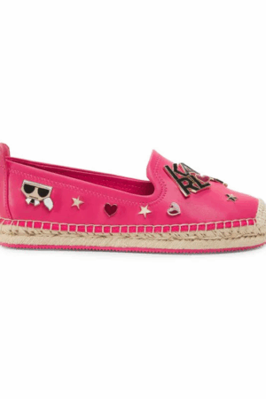 Karl Lagerfeld Paris Malvie Logo Embellished Espadrilles